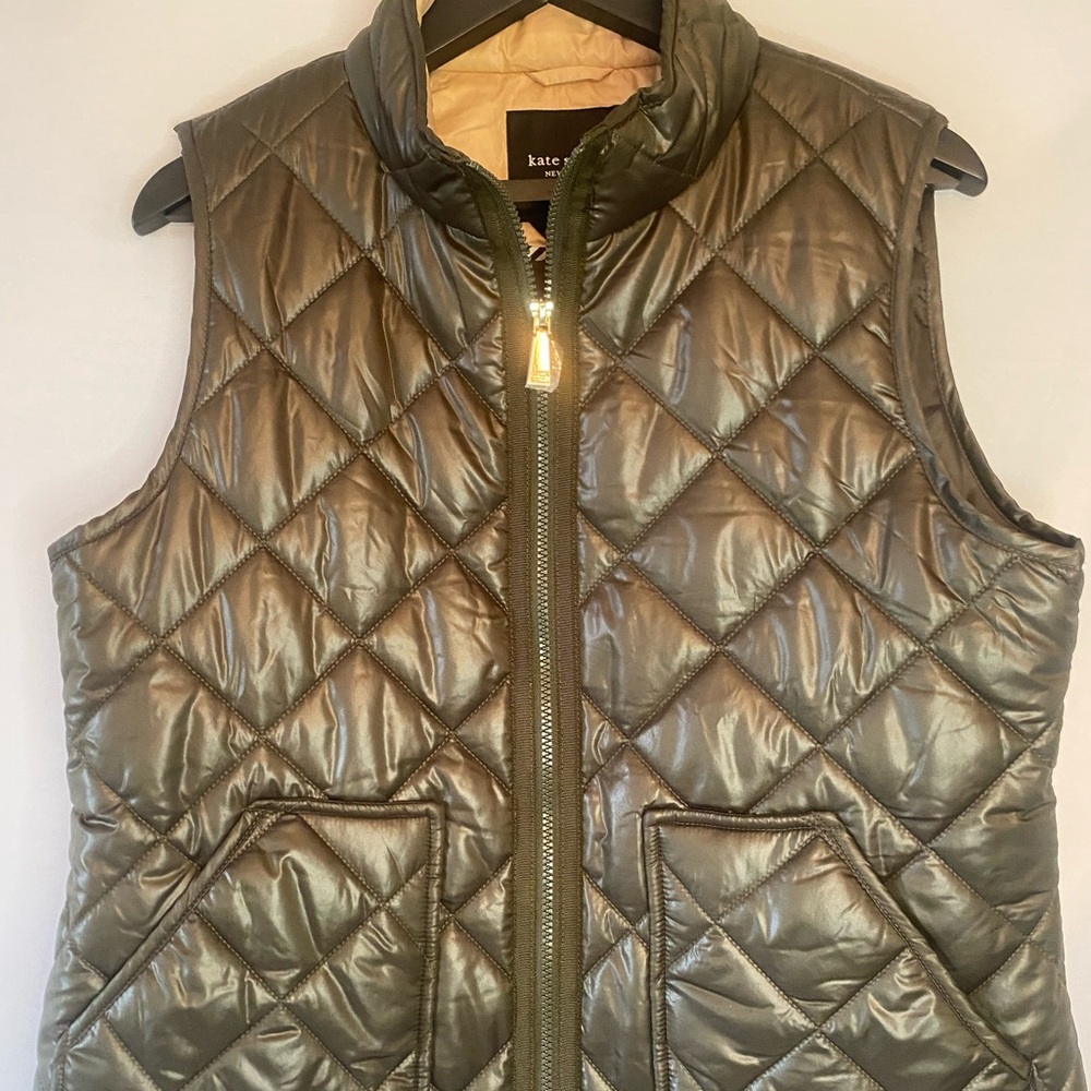 New without tags men’s  green vest puffer Kate Spade
